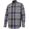 Navy/Gold Check Hoggs Of Fife Mens Crail Lightweight Check Shirt