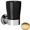 Brushed Gold Matt Samuel Heath Style Moderne Tumbler Holder Black Ceramic N6635B