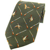 Heritage 1845 Silk Tie Ducks and Guns Green