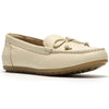 Cream Leather Clarks Womens Elliotte Sail Moccasin Shoes
