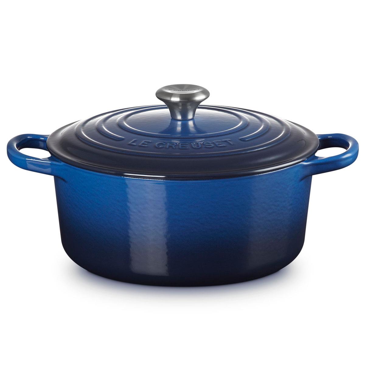 Le Creuset Signature Cast Iron Round Casserole 22cm Lapis Blue