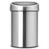 Matt Steel Fingerprint Proof Brabantia Touch Bin 3 Litre