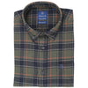 Albert and Maurice Mens Wye Shirt Olive Green Check