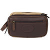 Teales Khaki Canvas and Leather Wash Bag