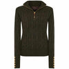 Forest Green Holland Cooper Womens Bridget Quarter Zip Knit Jumper