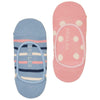 Pink/Blue Joules Womens Bessie Invisible Socks 2 Pack