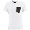 White Barbour Mens Arnside Tartan Pocket T-Shirt