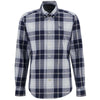 Mineral Blue Barbour Mens Edgar Tailored Checked Shirt