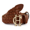 Tan Holland Cooper Womens Plaited Slim Belt