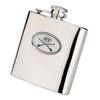 Stainless Steel Bisley 6oz Crossed Guns Clay Breakers Flask