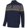 Hoggs Of Fife Mens Colonsay Fair Isle 1/4 Zip Pullover