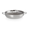Le Creuset Classic 3-ply Stainless Steel Shallow Casserole with Lid