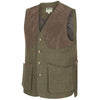 Olive/WIne Hoggs of Fife Mens Tummel Tweed Field Waistcoat