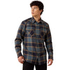 Inkwell Plaid Ariat Mens Retro Harbert Fitted Snap Shirt