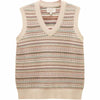 Oatmeal Joules Womens Fairisle V-Neck Tank Top