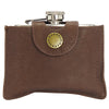 Barbour 4oz Hinged Hip Flask / Brown MAC0344BR711 / One