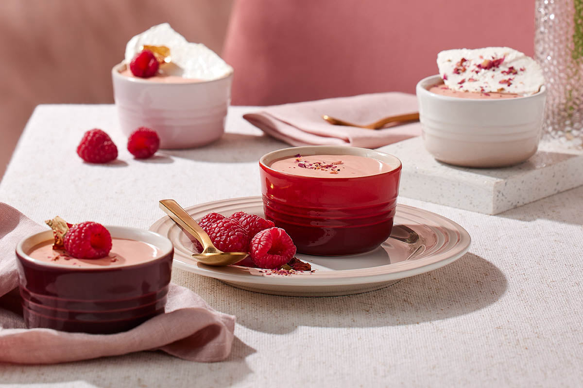 Le Creuset Ruby and Cardamom Custard