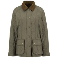 Military Brown Barbour Womens Beadnell Polarquilt Jacket