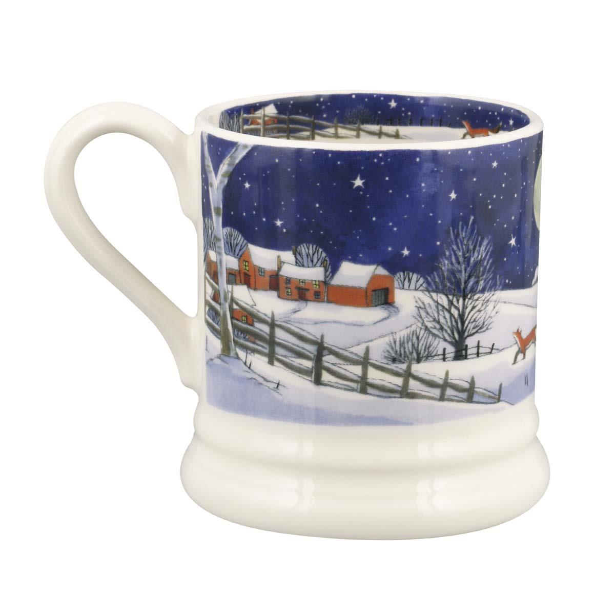 Emma Bridgewater Midnight Robin 1/2 Pint Mug side