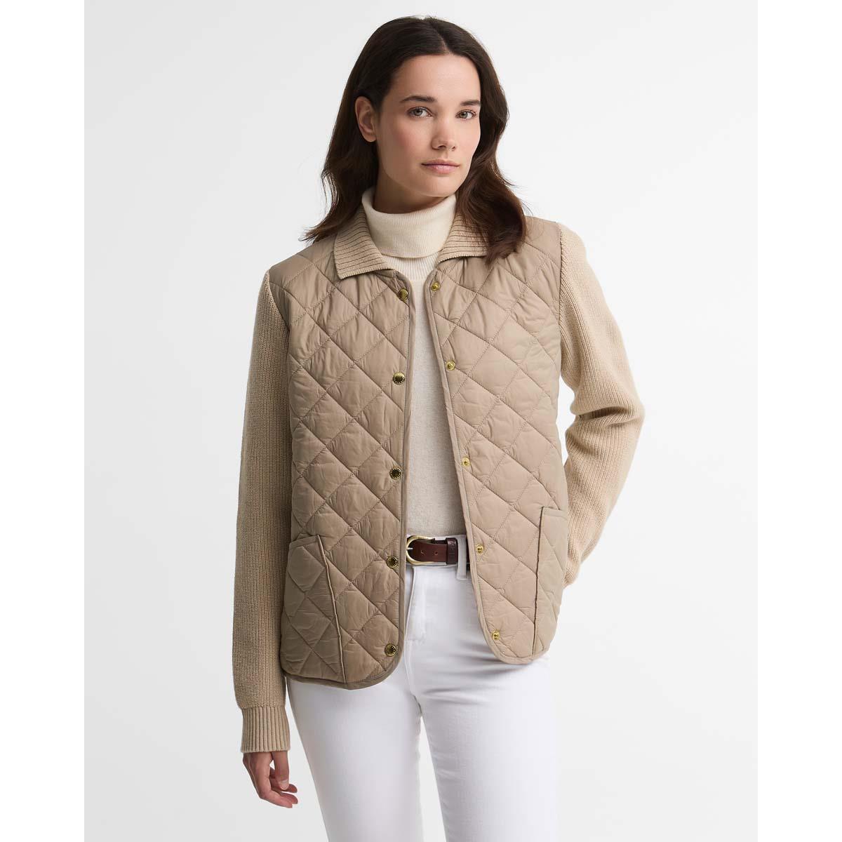 Warm Trench Barbour Womens Allendale Knitted Cardigan FRONT
