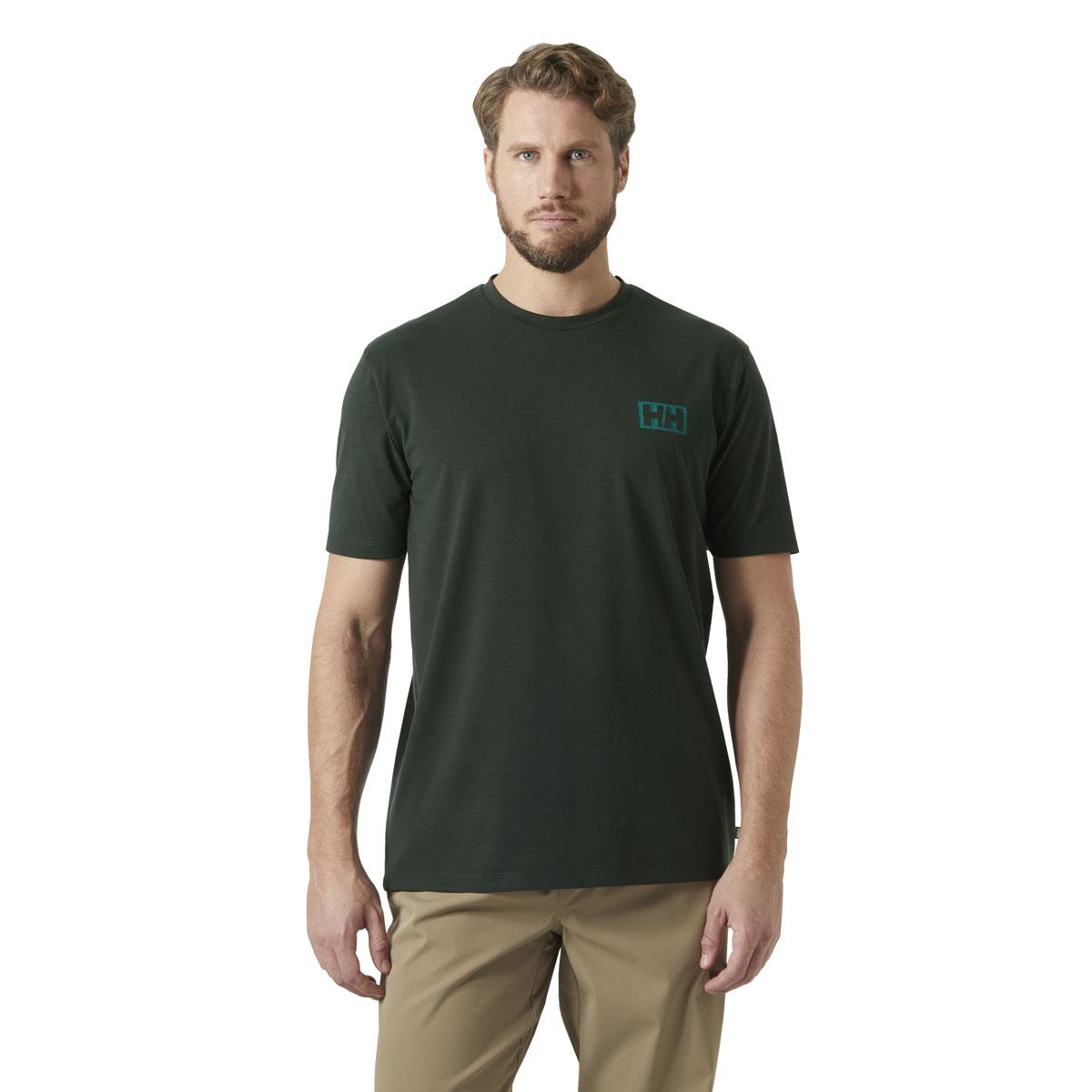 Dark Jungle Helly Hansen Mens Skog Graphic T-Shirt model