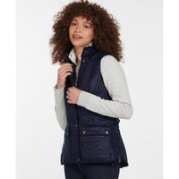 Navy Barbour Womens Wray Gilet On Model