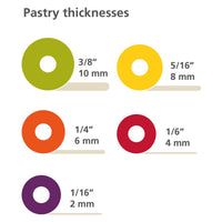 Joseph Joseph Precision Rolling Pin Multicolour Sizing Chart