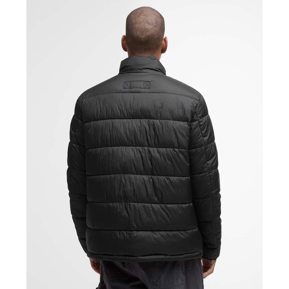 Black Barbour Mens Offshore Quilted Jacket Back