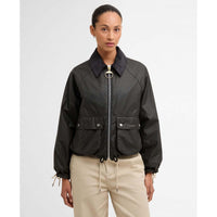 Grey/Dress Barbour Womens Marron Wax Jacket On Model