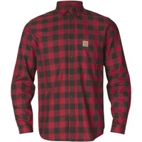 Red Check Harkila Mens Scandinavian Shirt