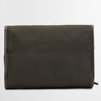Olive/Beacon Barbour Mens Wax Hanging Washbag Back
