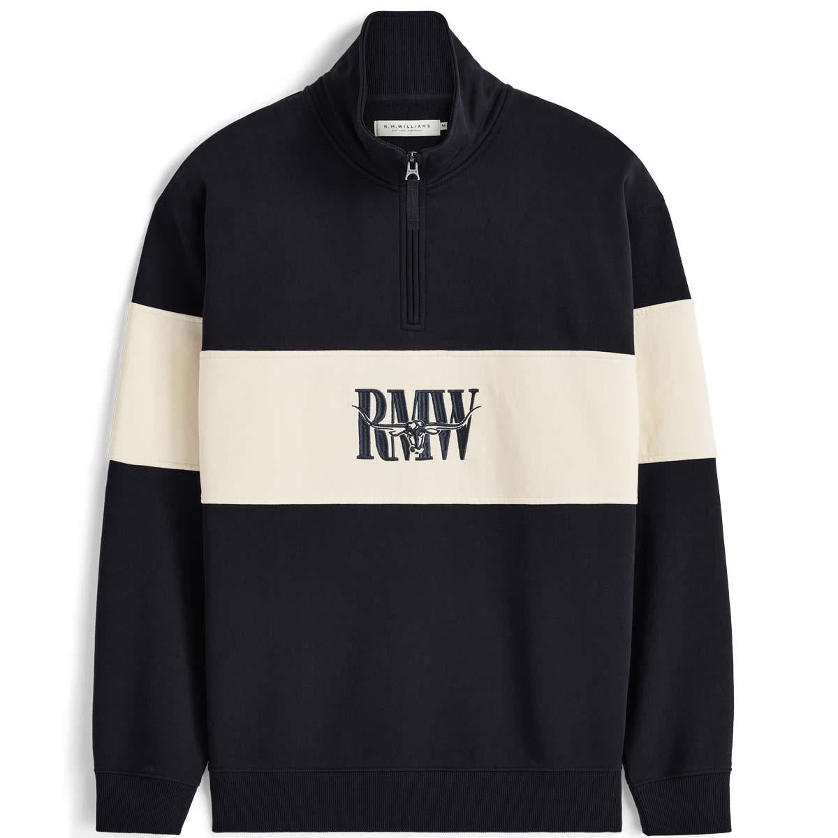 R.M. Williams Mens Heritage 1/4 Zip Sweatshirt