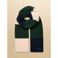 Green/Blue Joules Womens Popley Stripe Scarf Looped