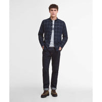 Dark Navy Barbour Mens Southfield Tailored Shirt On Model