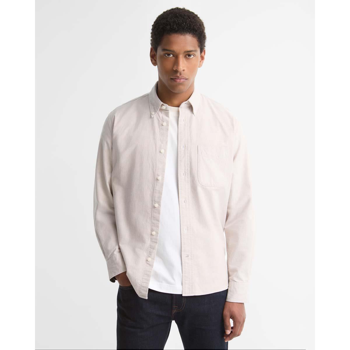 STONE Barbour Mens Authentic Oxford Shirt FRONT