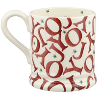 Emma Bridgewater Christmas Red Joy Half Pint Mug