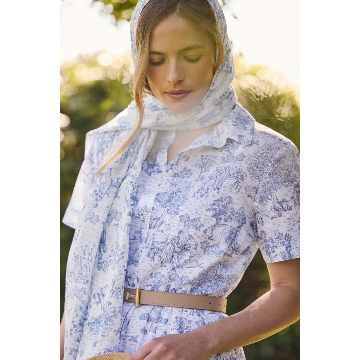 White Barbour Womens Wisteria Scarf lifestyles