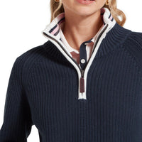 navy/blush  Schoffel Womens Havelet 1/4 Zip Jumper