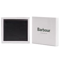 Black/Classic Barbour Mens Colwell Small Billfold Wallet