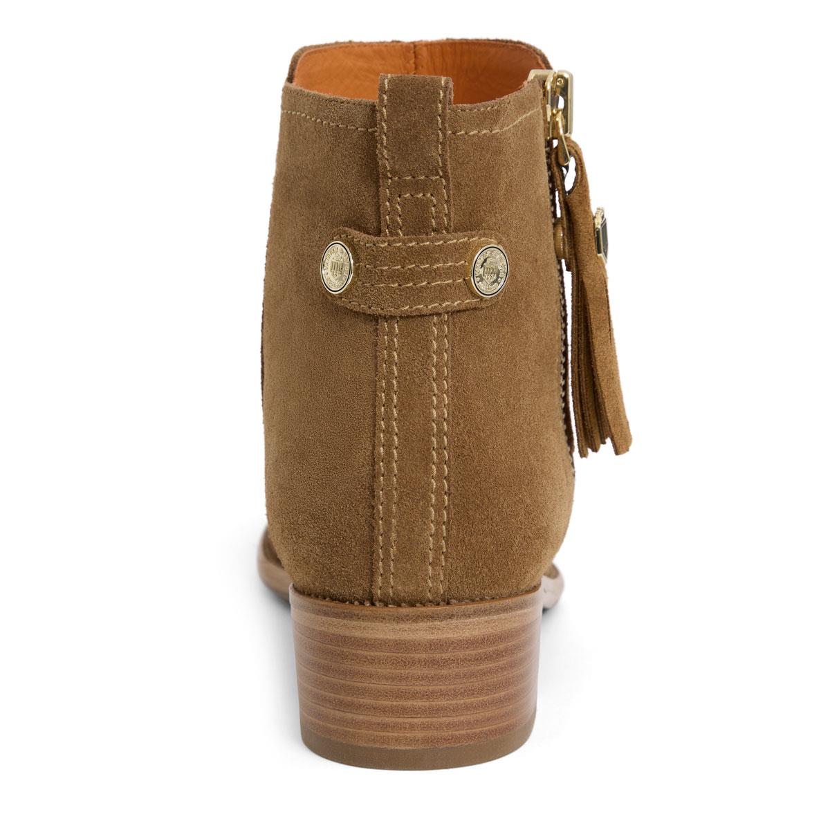 Fairfax & Favor Flat Oakham Ankle Boots Tan back