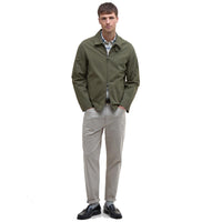 Light Moss Barbour Mens Fernport Casual Jacket On Model