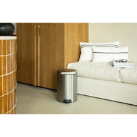 Matt Steel Fingerprint Proof Brabantia newIcon Pedal Bin 20 Litre Plastic Bucket Lifestyle