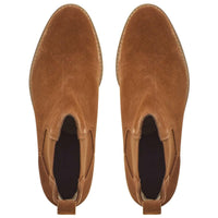 Tan Suede Chatham Womens Barbury Heeled Chelsea Boots Top View