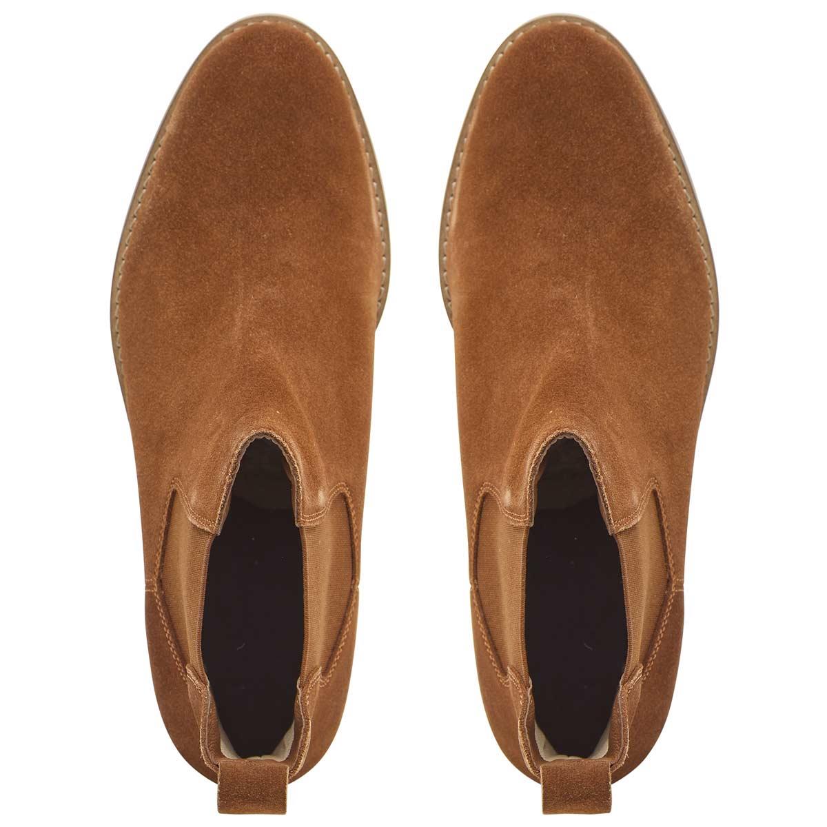Tan Suede Chatham Womens Barbury Heeled Chelsea Boots Top View