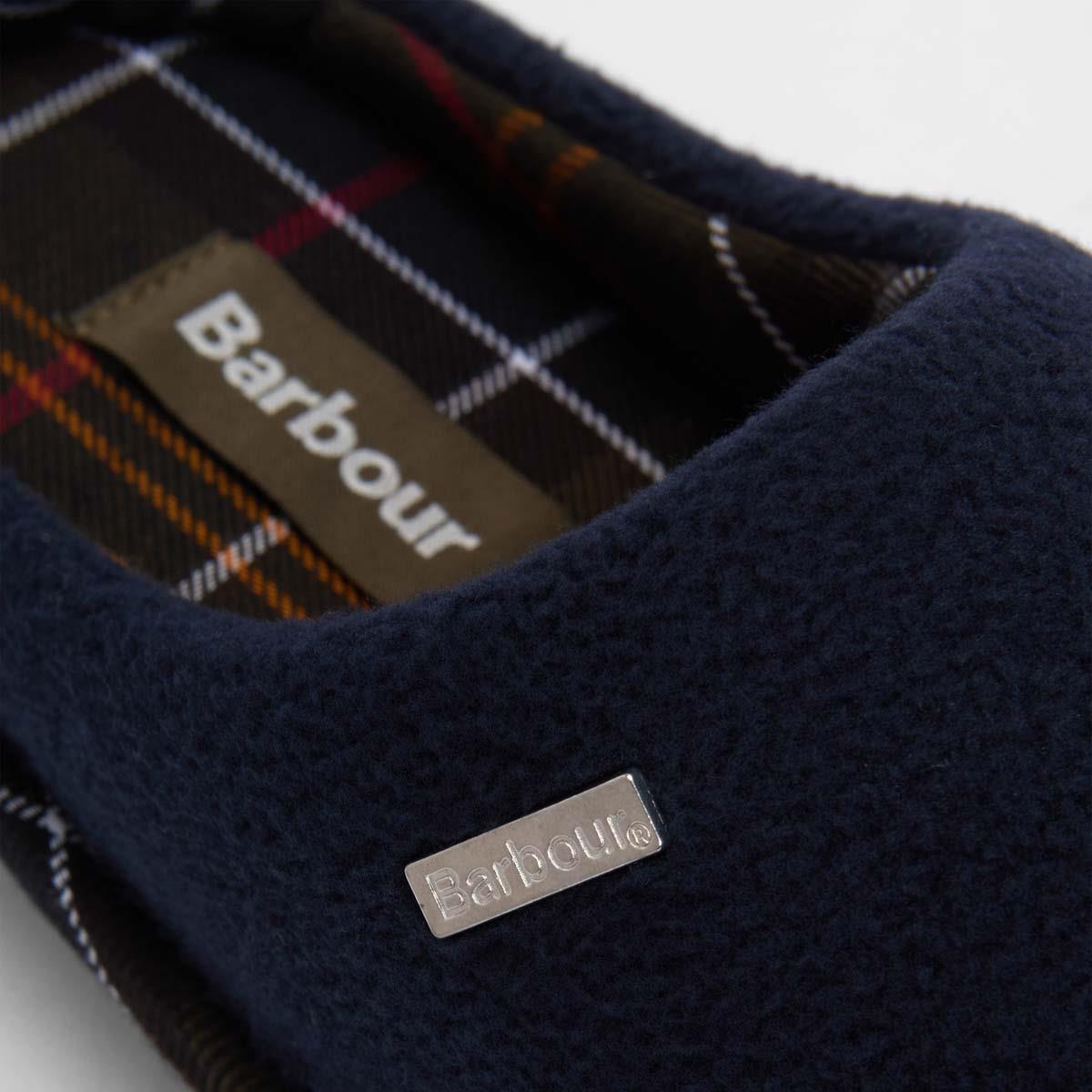 Navy Barbour Mens Hexham Slipper sole