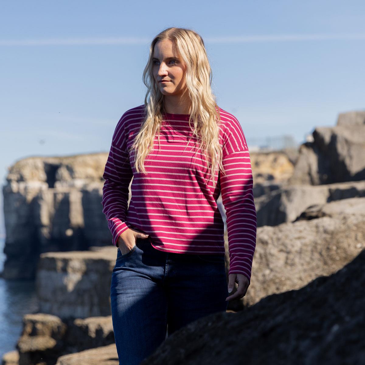 Musto Womens Original Long Sleeve Stripe Tee