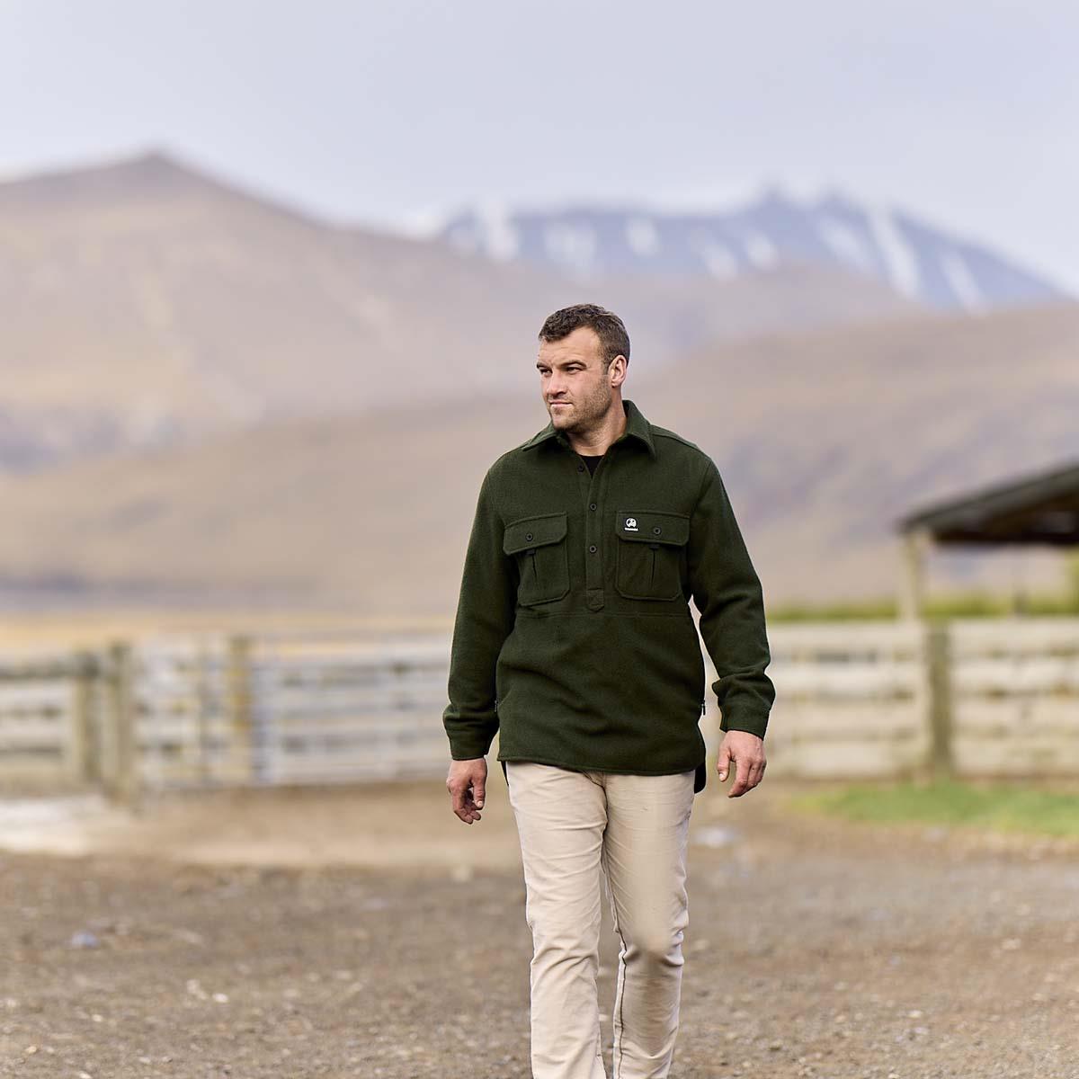 Olive Swanndri Ranger Mens Extreme V2 Windproof Bushshirt Lifestyle
