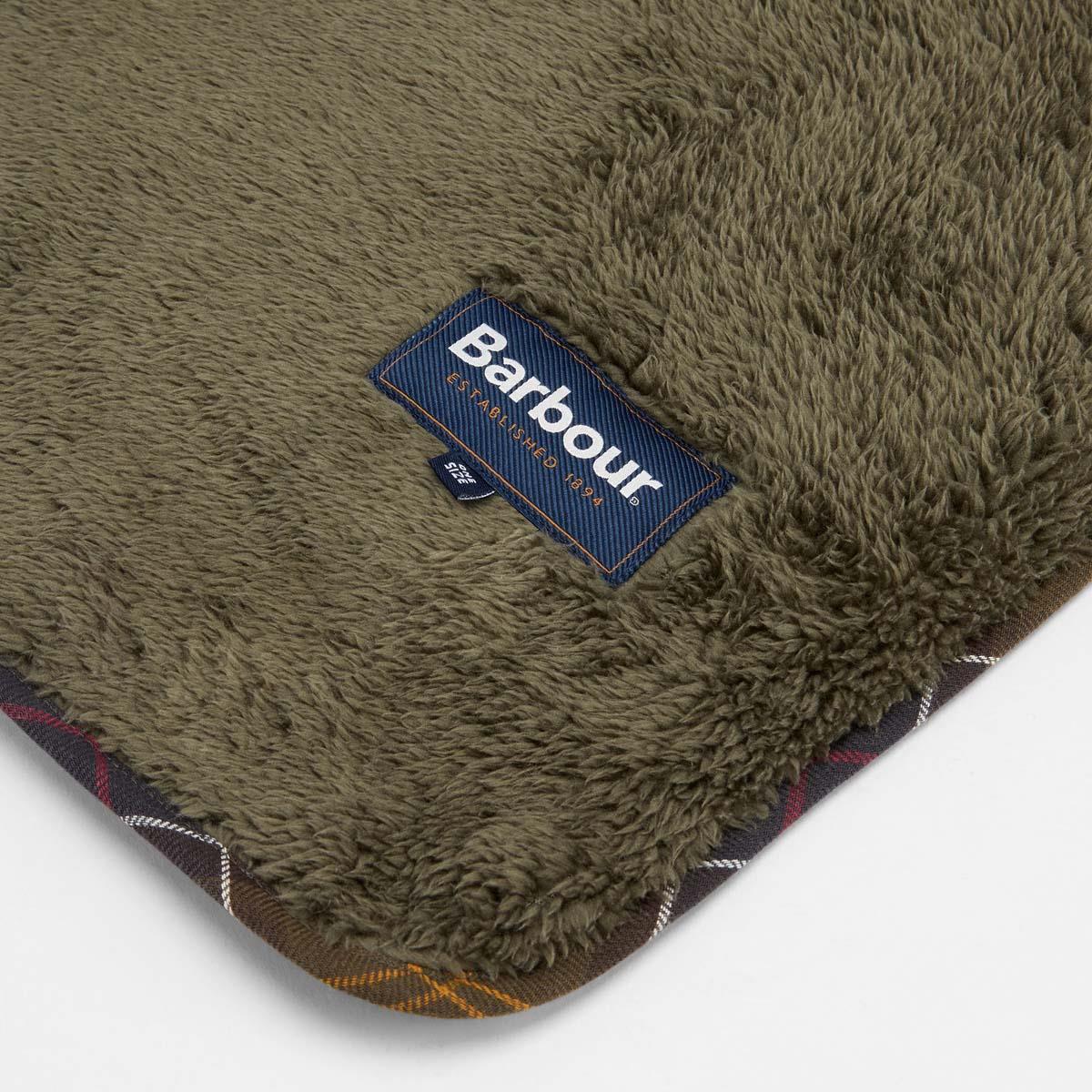 Olive Barbour Dog Quilt and Fleece Blanket Underneath