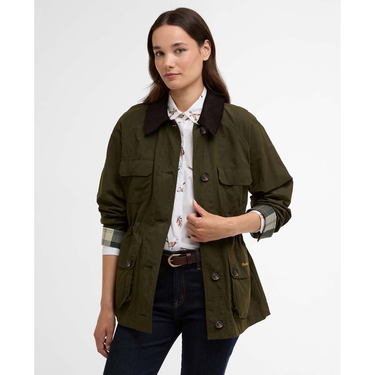Olive/Ancient Barbour Womens Croton Casual Jacket front