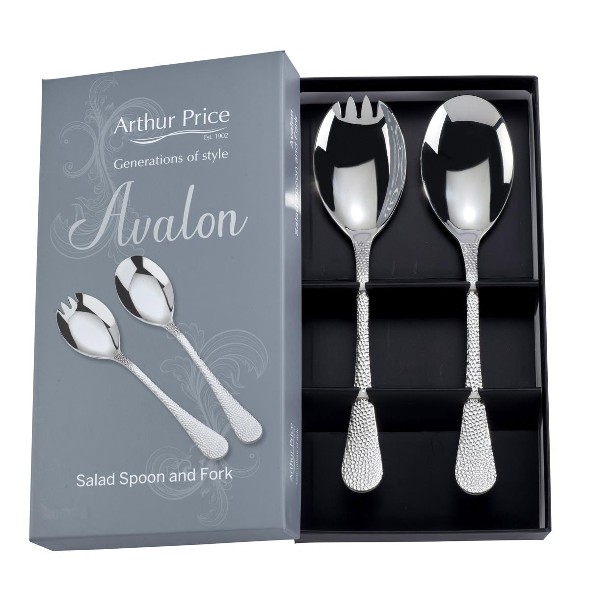 Arthur Price Stainless Steel Avalon Pair of Salad Servers